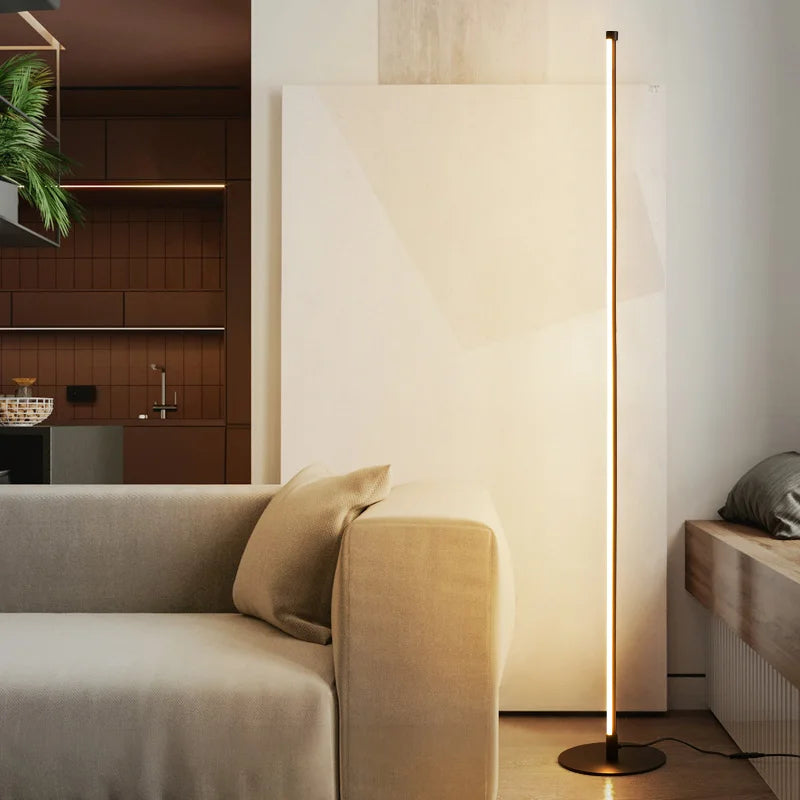 Lampadaire LED barre verticale 150 cm, version lampe à poser 46 cm