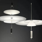 Suspension design à disques blancs superposés, LED, 2 à 4 niveaux