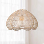Suspension nuage en rotin naturel Ø 50 cm, câble réglable 150 cm