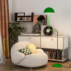 Lampadaire champignon à tige ondulée, blanc, vert, jaune ou rouge