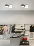 Plafonnier LED à cylindres gris anthracite et blanc, 2 à 7 lumières