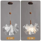 Suspension fleur Ø 40 cm en trois modèles, ampoule trois teintes