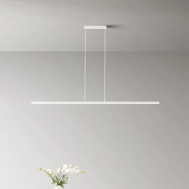 Suspension LED barre extra-fine 2,5 cm, 80 à 120 cm, noire ou blanche