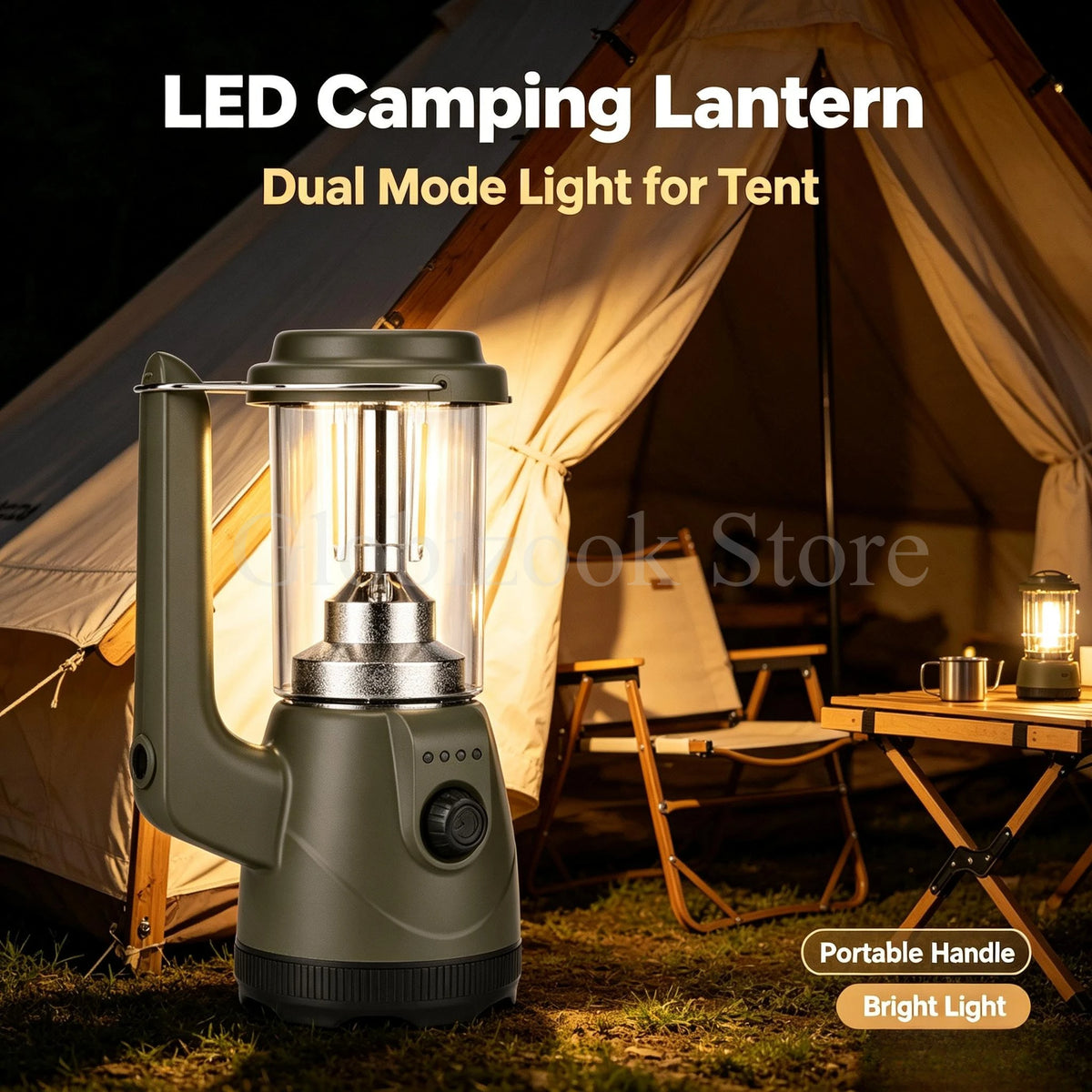 Lanterne portable LED rechargeable, lumière chaude ou froide