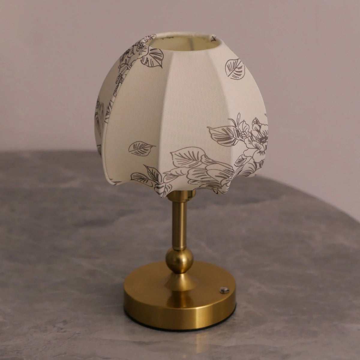 Lampe de chevet sans fil rechargeable, tactile, pied doré rétro