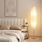 Lot de 2 lampadaires ovales en papier de riz, 150 cm, douille E27