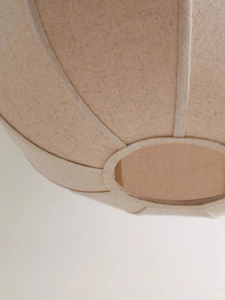 Suspension en toile forme citrouille, Ø 30 à 50 cm, câble tressé