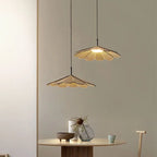 Suspension en bois à pétales de style japonais, Ø 40 cm, LED