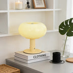 Lampe champignon sans fil en verre coloré, rechargeable et tactile