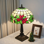 Lampe Tiffany en vitrail à étoiles de Noël rouges, Ø 30 cm