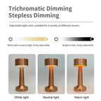 Lampe de table sans fil à tête cylindrique, teinte réglable en continu