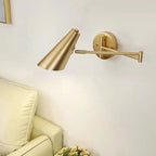 Applique liseuse LED à bras pliant, spot cylindre ou cône orientable