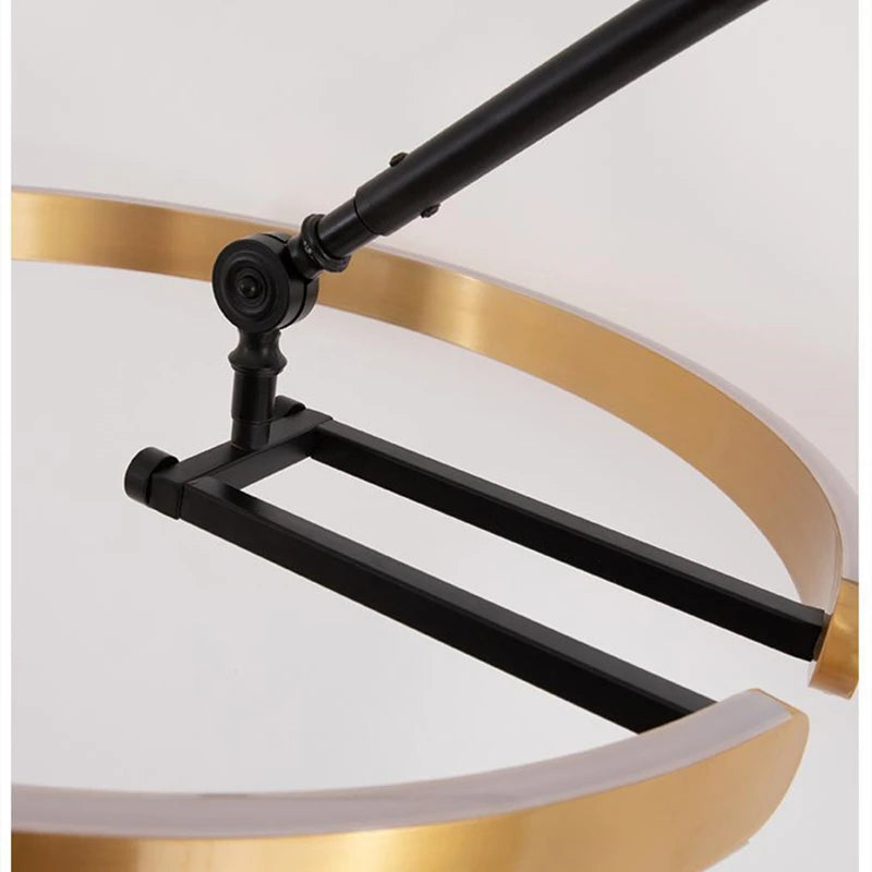 Lampadaire arc à anneau LED, cercle lumineux Ø 40 ou 60 cm