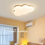 Plafonnier nuage en bois, 50 x 30 ou 60 x 40 cm, LED trois teintes