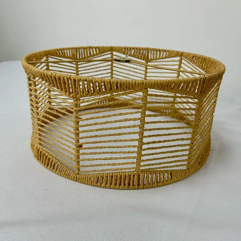 Lustre tambour en corde de papier Ø 32 cm, à l'unité ou en lot