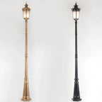Lampadaire extérieur à l'ancienne en aluminium, 175 ou 220 cm
