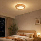 Plafonnier LED rond effet bois Ø 38 cm, 24 W, trois teintes réglables