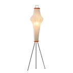 Lampadaire en papier de riz sur trépied, silhouette élancée 162 cm