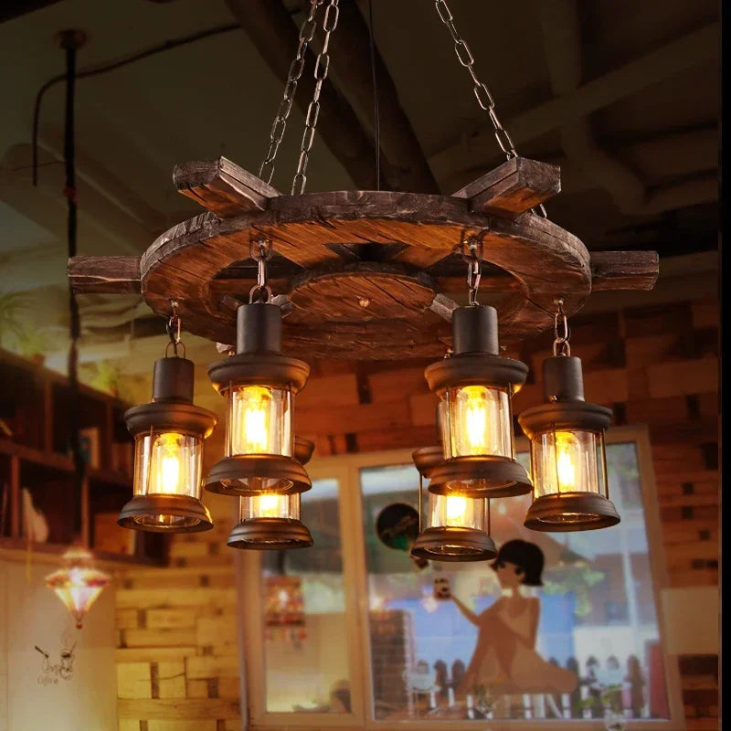 Suspension rustique en bois brut, du loft au chalet