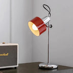 Lampe de bureau vintage en métal, tête orientable et pied chromé