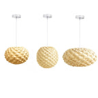 Suspension en bambou tressé à larges lamelles, Ø 30 ou 40 cm