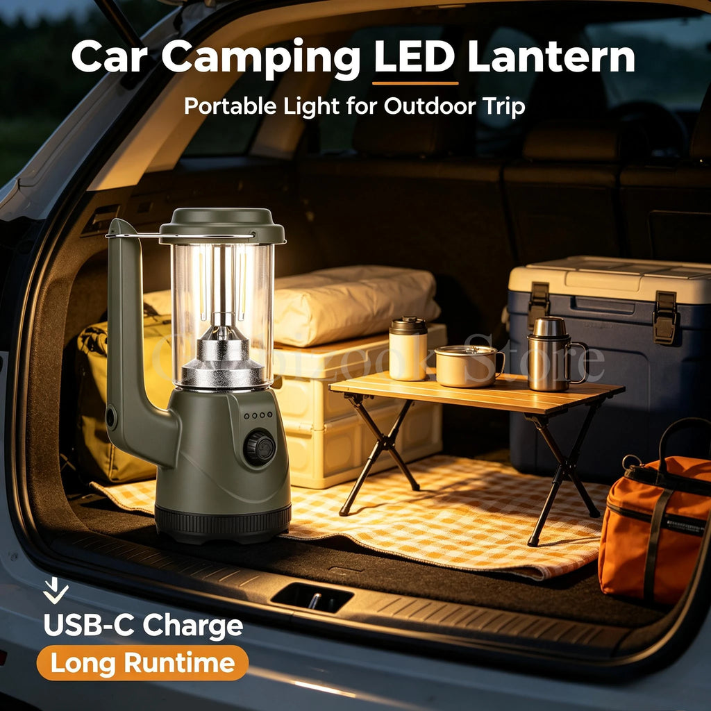 Lanterne portable LED rechargeable, lumière chaude ou froide