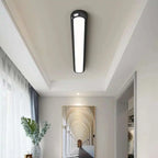Plafonnier LED linéaire effet noyer, noir ou blanc, 30 à 120 cm