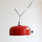 Suspension à bras articulé au plafond, coupole rouge, jaune ou bleue