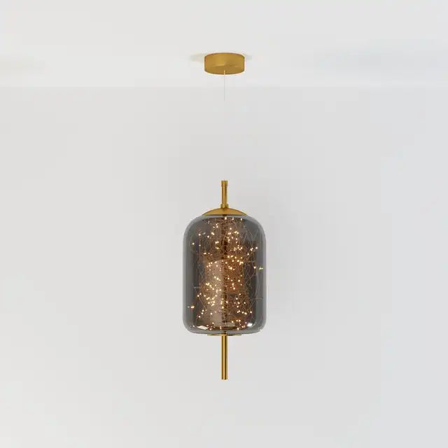 Suspension ciel étoilé en verre fumé ou ambré, micro-LED intégrées