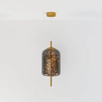 Suspension ciel étoilé en verre fumé ou ambré, micro-LED intégrées