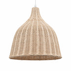 Lustre cloche en osier tressé Ø 26, 35 ou 45 cm, avec ou sans ampoule