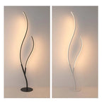 Lampadaire LED en forme de branche, noir ou blanc, 145 cm