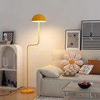 Lampadaire champignon à tige ondulée, blanc, vert, jaune ou rouge