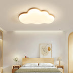 Plafonnier nuage en bois, 50 x 30 ou 60 x 40 cm, LED trois teintes
