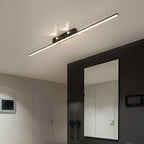 Plafonnier LED linéaire noir, barre de 50 ou 100 cm, trois teintes
