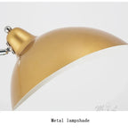 Lampadaire liseuse à dôme orientable et socle en marbre, doré ou noir