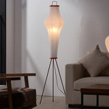 Lampadaire en papier de riz sur trépied, silhouette élancée 162 cm