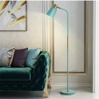 Lampadaire liseuse à tête orientable et finitions dorées, 3 coloris
