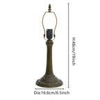Pied de lampe vintage finition laiton vieilli, lyre et câble 145 cm