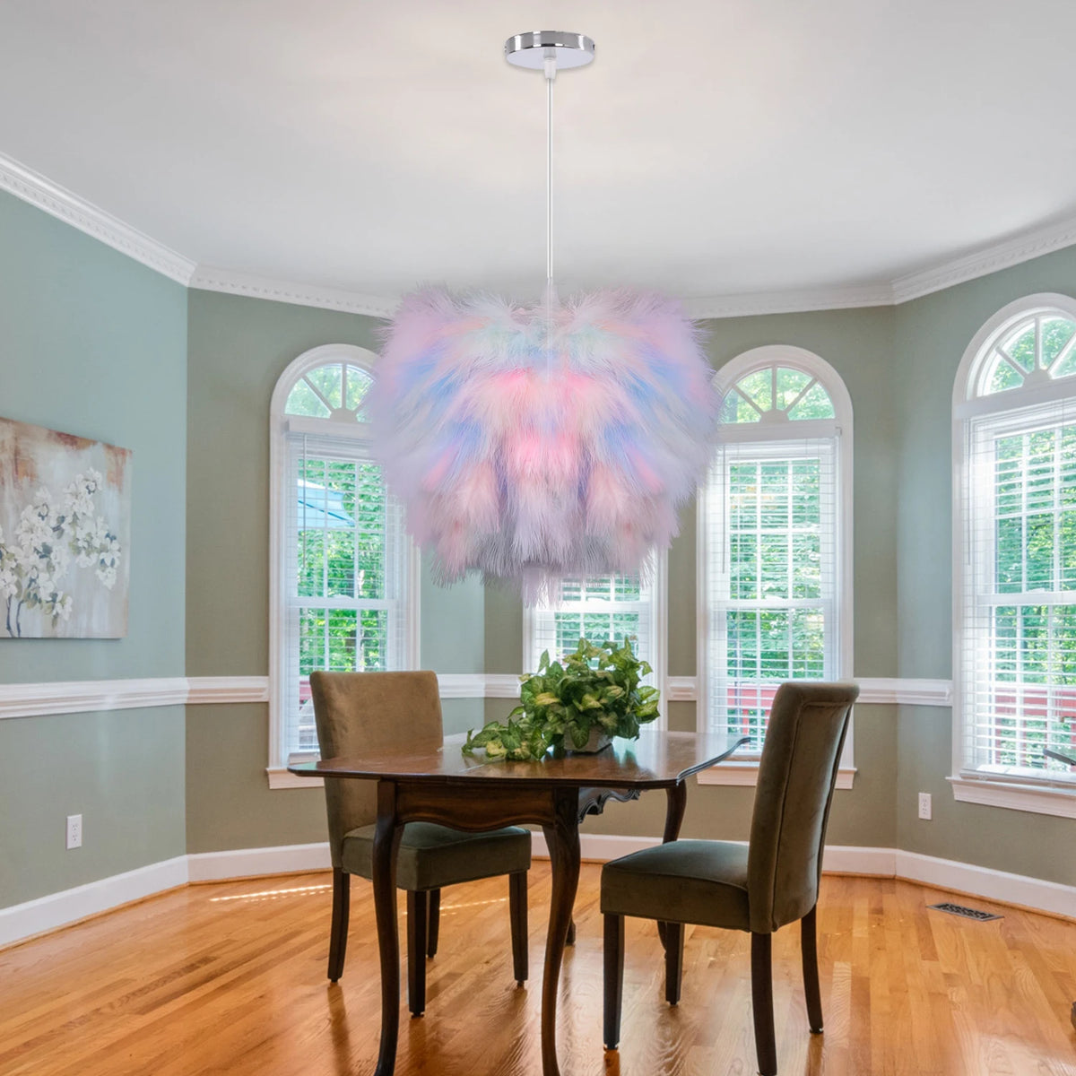 Une touche de couleur tendre pour la chambre
