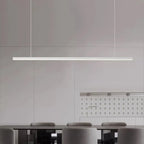 Suspension LED barre extra-fine 2,5 cm, 80 à 120 cm, noire ou blanche