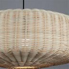 Suspension galette en rotin tressé, de 40 à 80 cm de diamètre