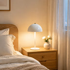 Lampe champignon sans fil à dôme laqué, tactile, cinq coloris