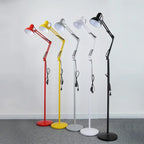 Lampadaire d'architecte à bras articulé, coloris vifs ou Memphis