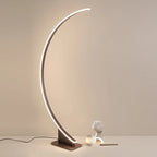 Lampadaire arc LED en croissant de lune, cadre blanc ou café