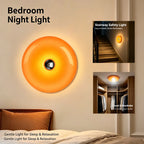 Lampe d'ambiance ronde orange tactile, rechargeable, Ø 22,5 cm