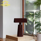 Lampe de table sans fil à abat-jour en toit, bordeaux ou blanche