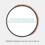 Petit plafonnier LED rond 23 cm, bois et métal coloré, huit coloris