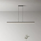 Suspension LED barre extra-fine 2,5 cm, 80 à 120 cm, noire ou blanche