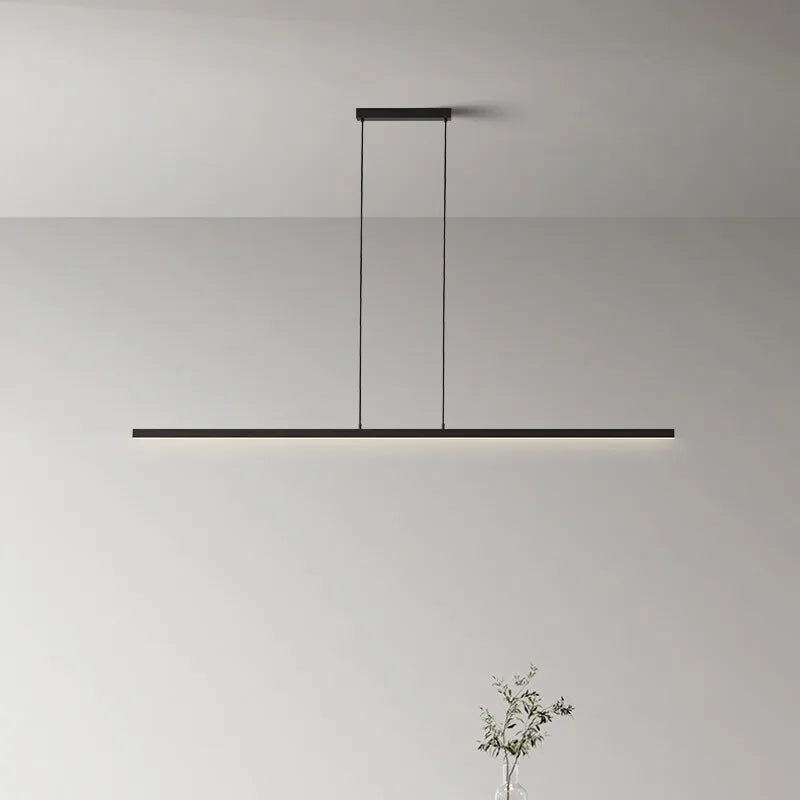 Suspension LED barre extra-fine 2,5 cm, 80 à 120 cm, noire ou blanche